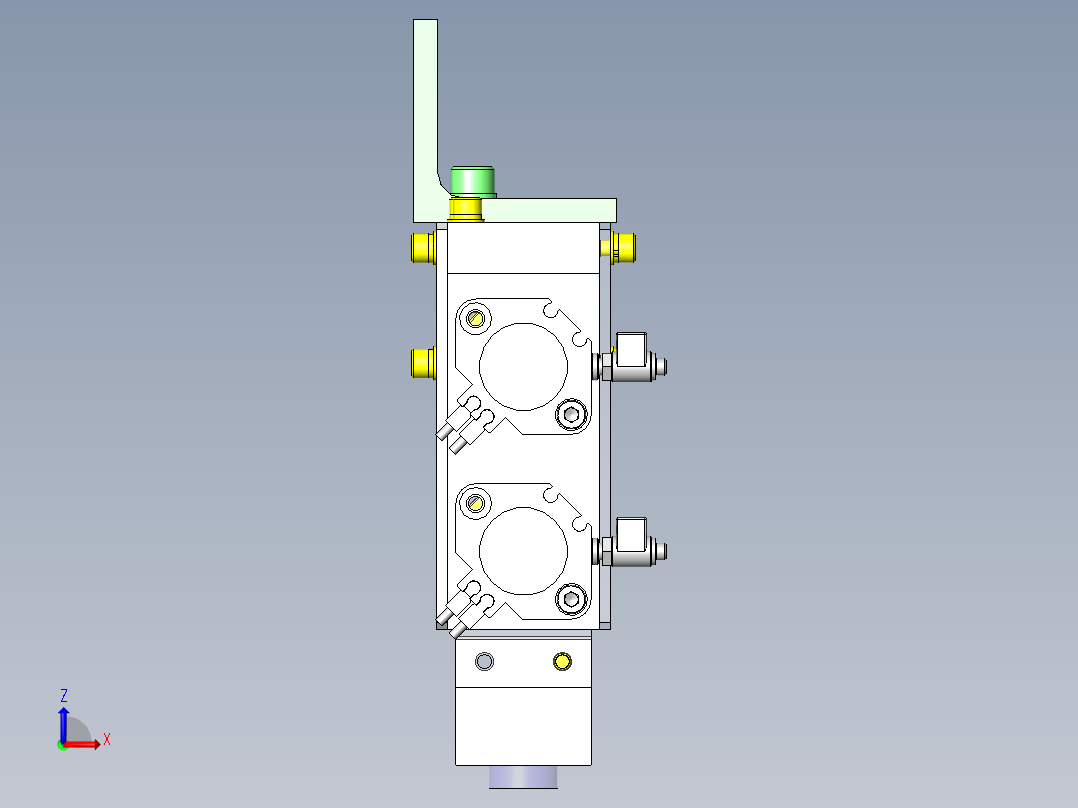多个卡盘机构前视图