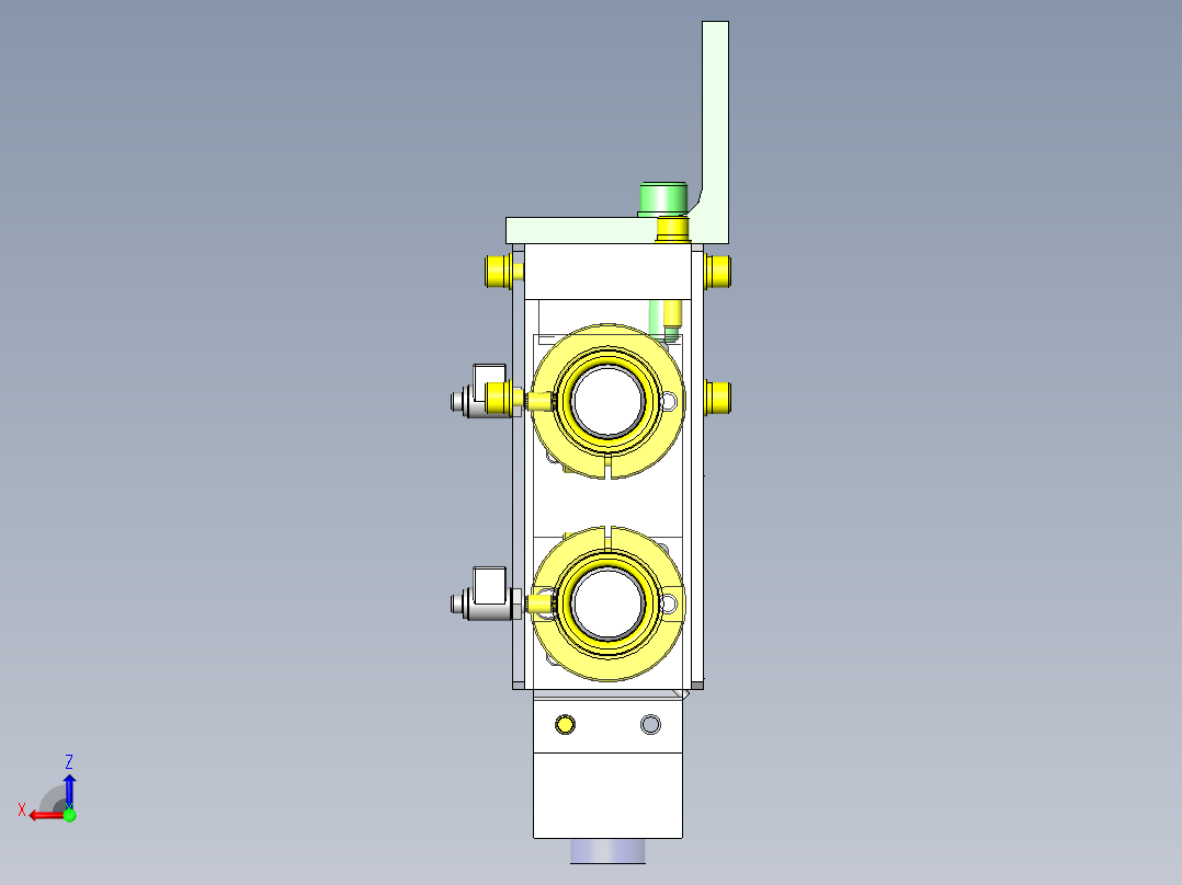 多个卡盘机构后视图