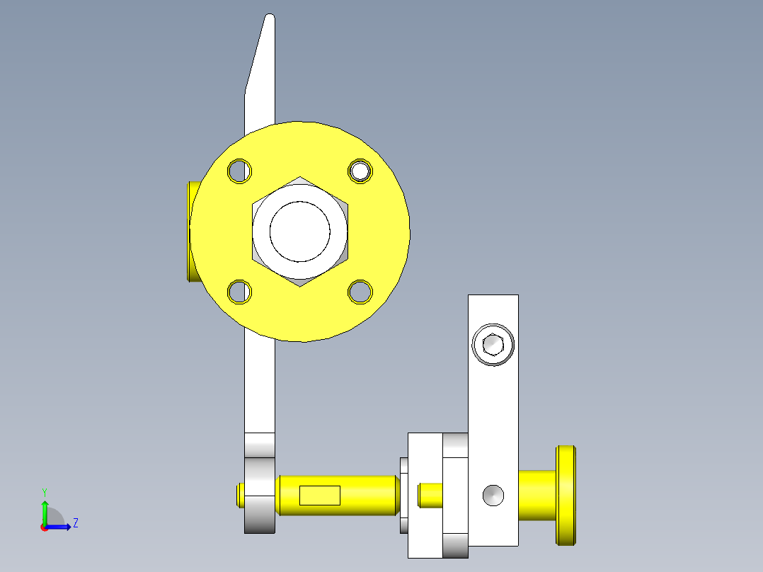 可变式自重止回组件左视图