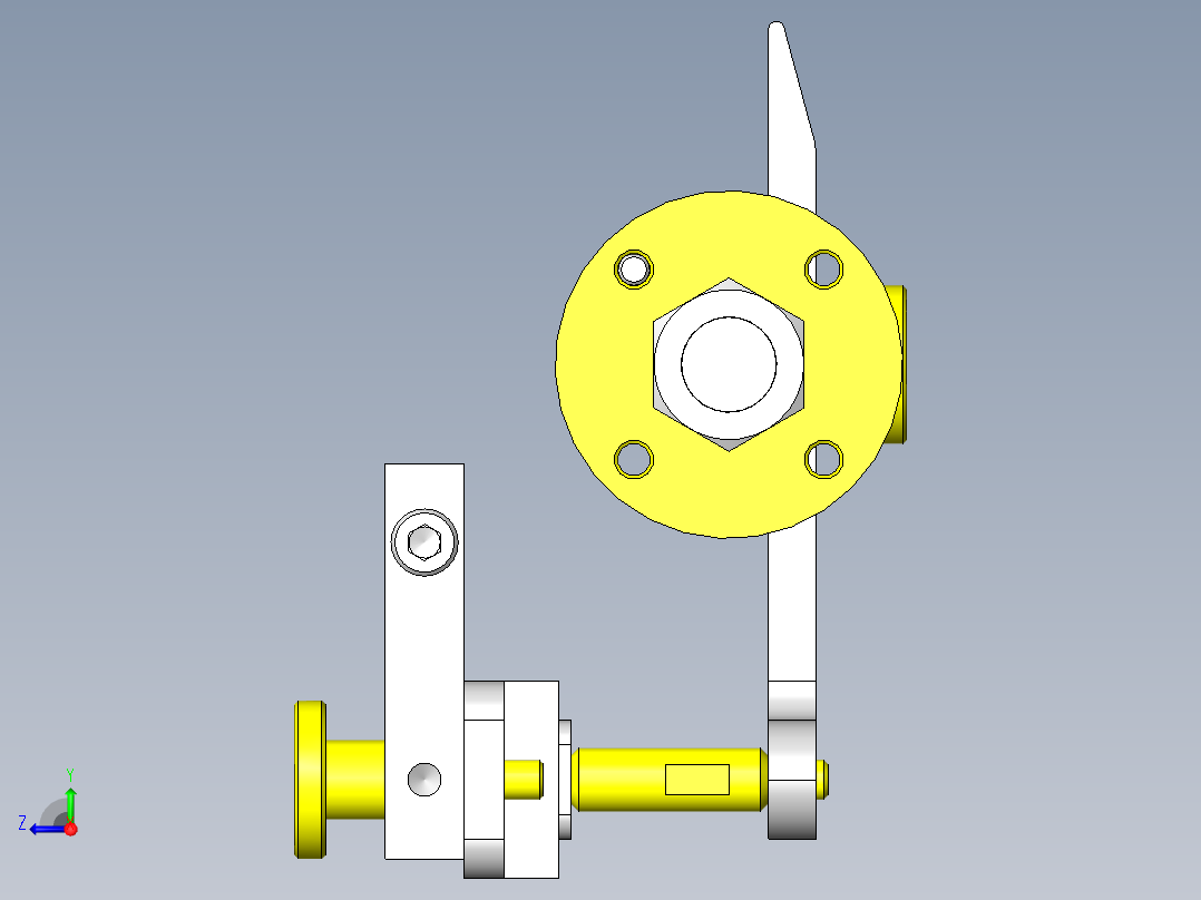 可变式自重止回组件右视图
