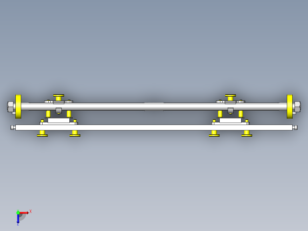 可变式自重止回组件俯视图