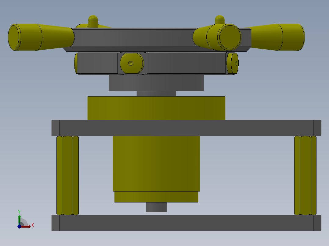 手动分度转台前视图