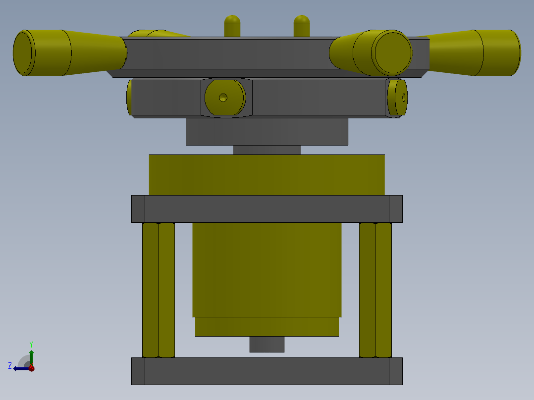 手动分度转台右视图