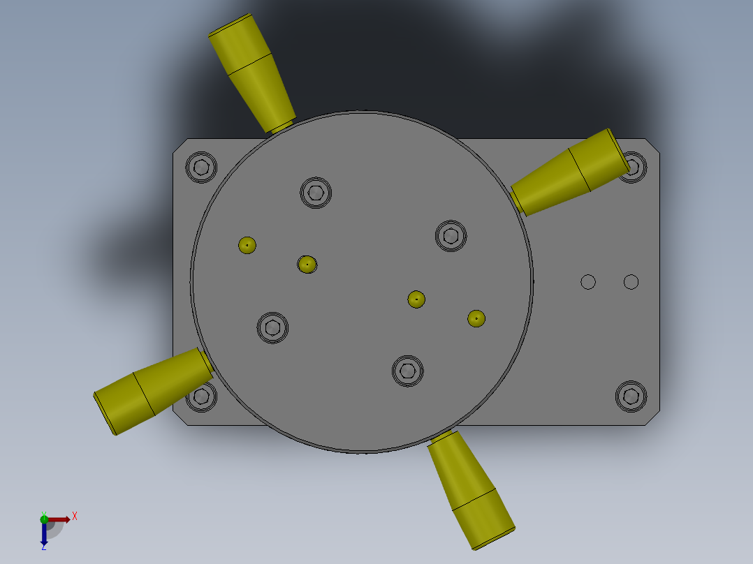 手动分度转台俯视图