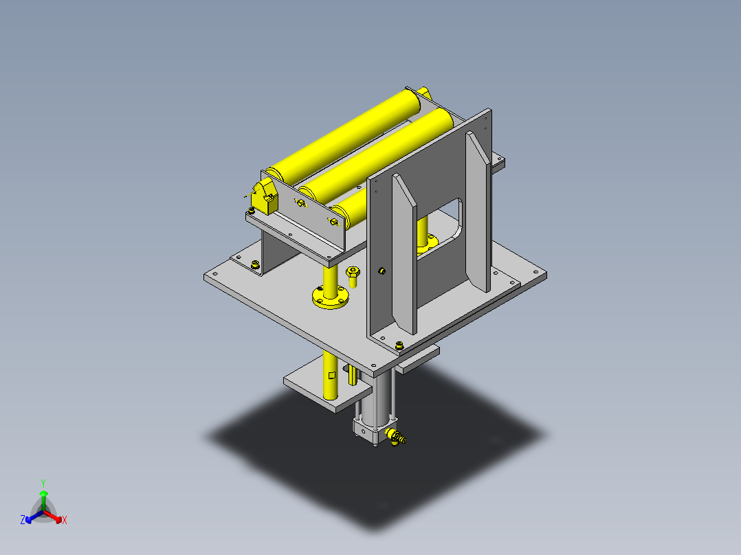 直达高度不同的输送机移载装置直达高度不同的输送机移载装置正等轴测图