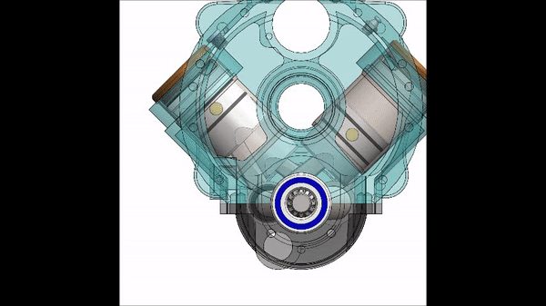简易四缸发动机爆炸3D模型图纸 Solidworks设计 附平面工程图