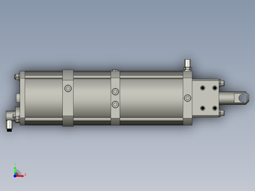 CAtia建模的气缸3D模型前视缩略图