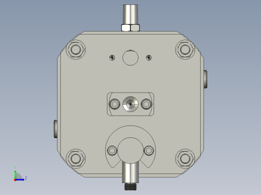 CAtia建模的气缸3D模型左视缩略图
