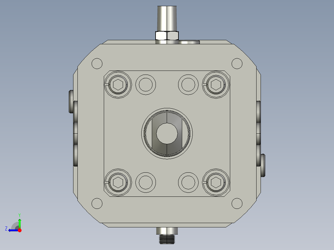 CAtia建模的气缸3D模型右视图