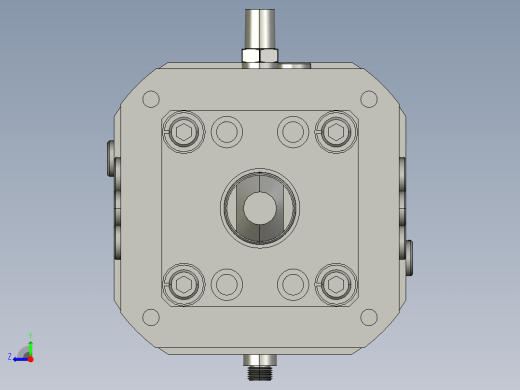 CAtia建模的气缸3D模型右视缩略图