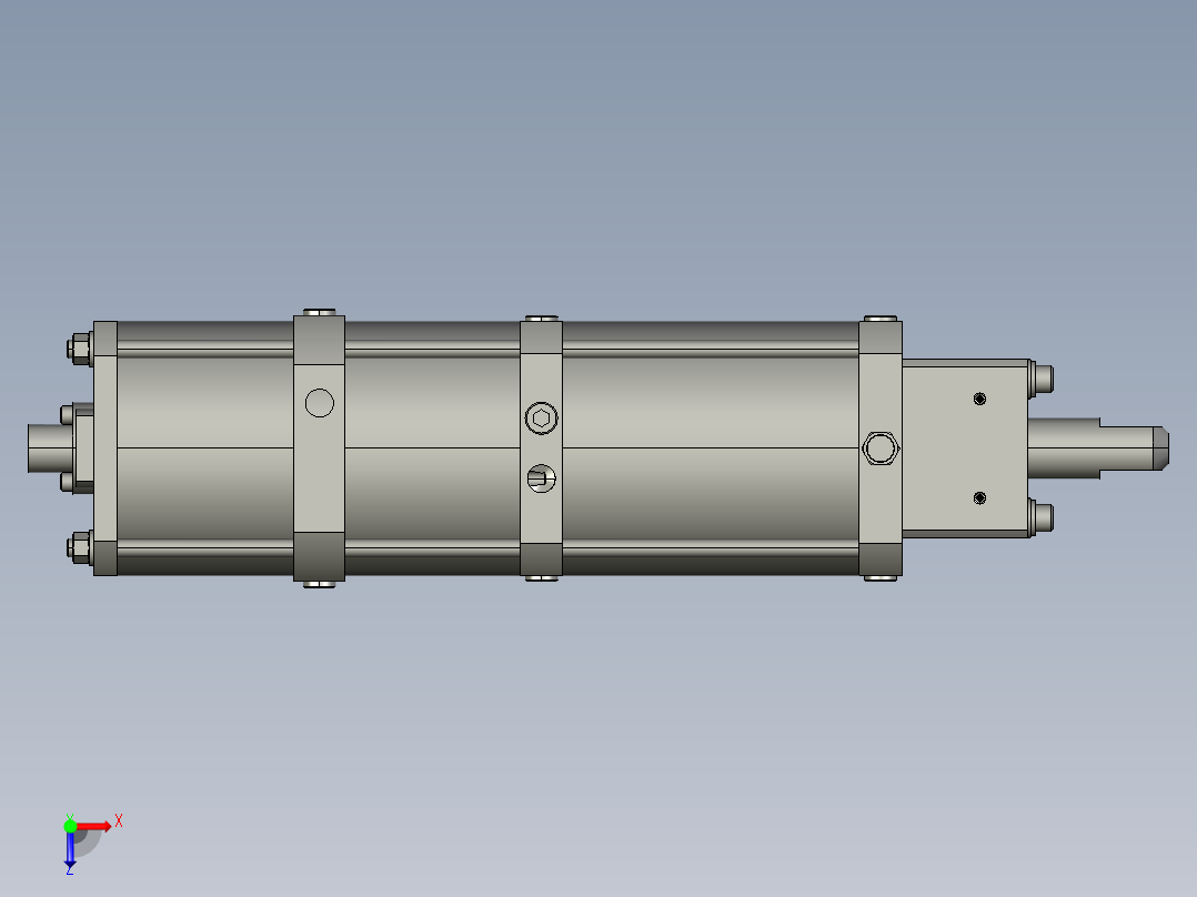 CAtia建模的气缸3D模型俯视图