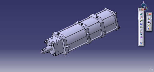 CAtia建模的气缸3D模型缩略图