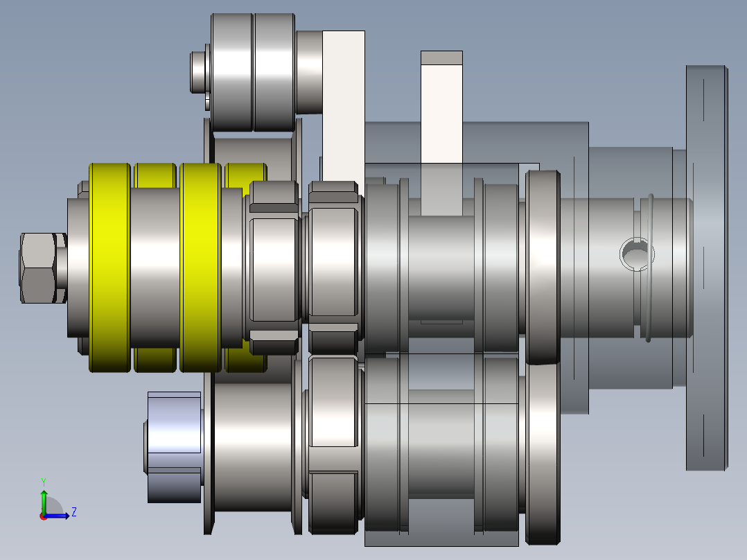 某齿轮传动机构左视图