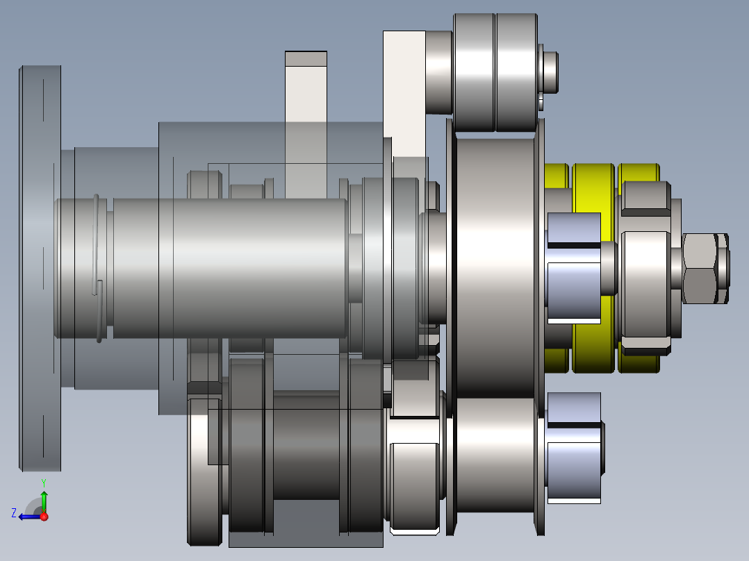 某齿轮传动机构右视图
