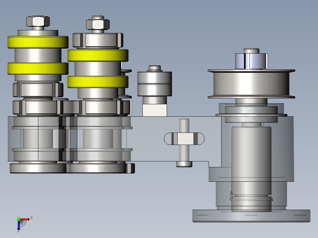 某齿轮传动机构俯视图