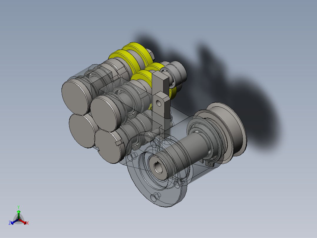 某齿轮传动机构正等轴测图