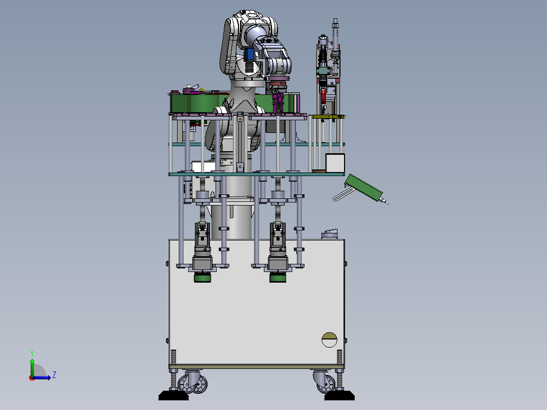 PCB板支架自动组装机左视图