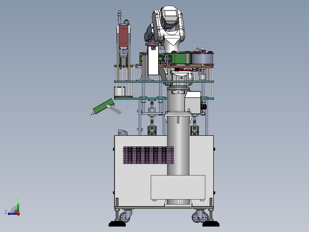PCB板支架自动组装机右视图