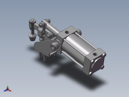 气动夹钳正等轴测缩略图