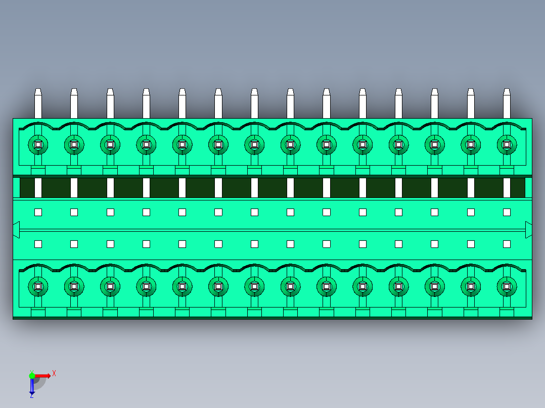 DEGSON 2EDG 系列 5.08mm 可插拔接线端子组-2EDGRH-5.08-28P-14-00AH俯视图