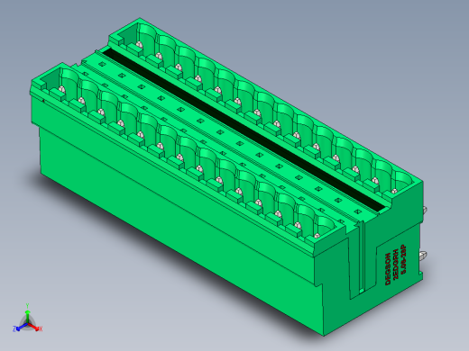 DEGSON 2EDG 系列 5.08mm 可插拔接线端子组-2EDGRH-5.08-28P-14-00AH正等轴测缩略图