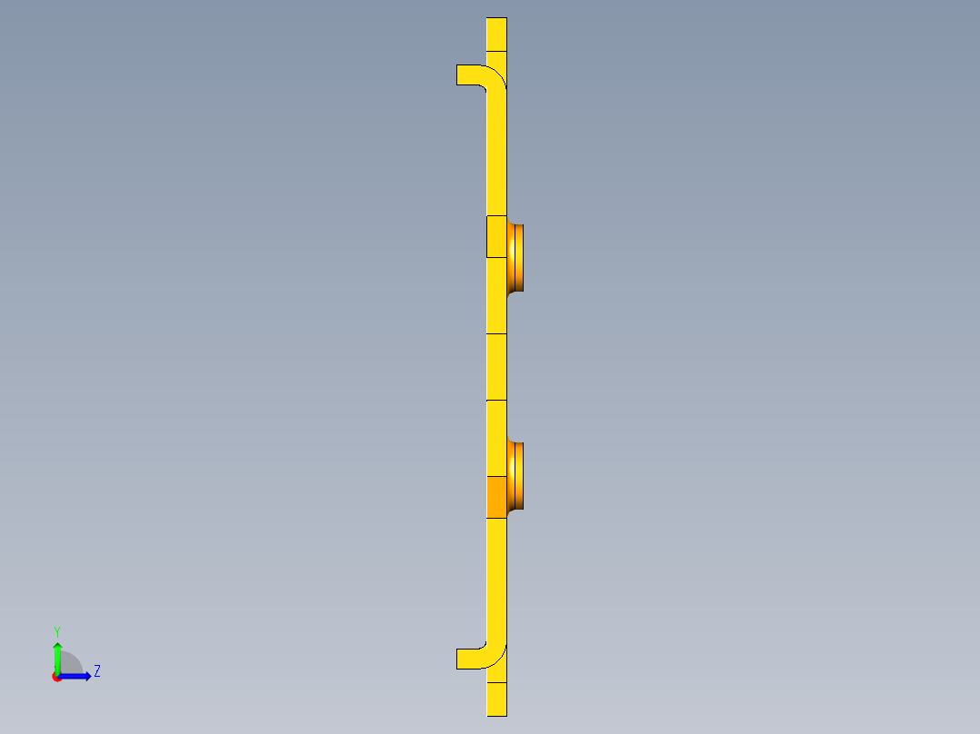 端子片极进模（CAD图+UG三维）左视图