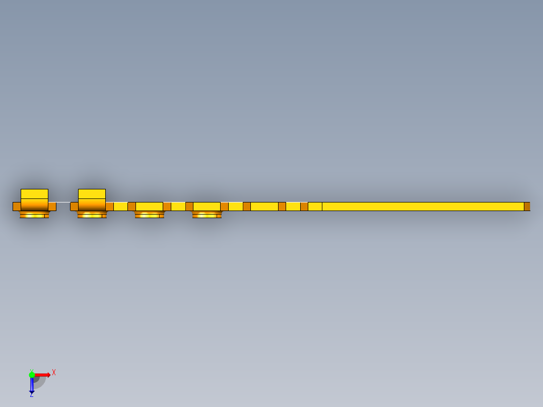 端子片极进模（CAD图+UG三维）俯视图