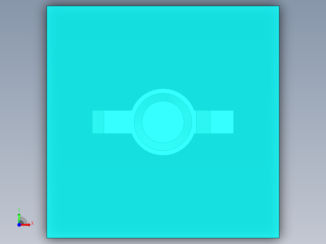 LED_Square_Cyan_5x5x9.7mm前视图