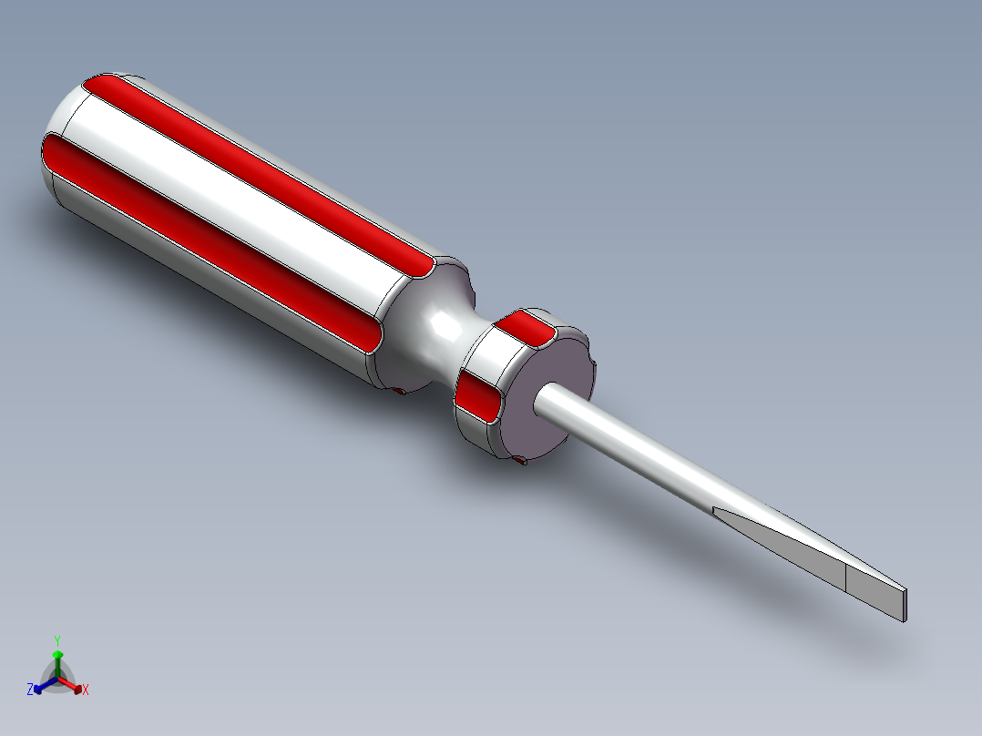 螺丝刀正等轴测图