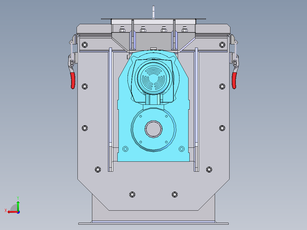 一台测试电机后视图
