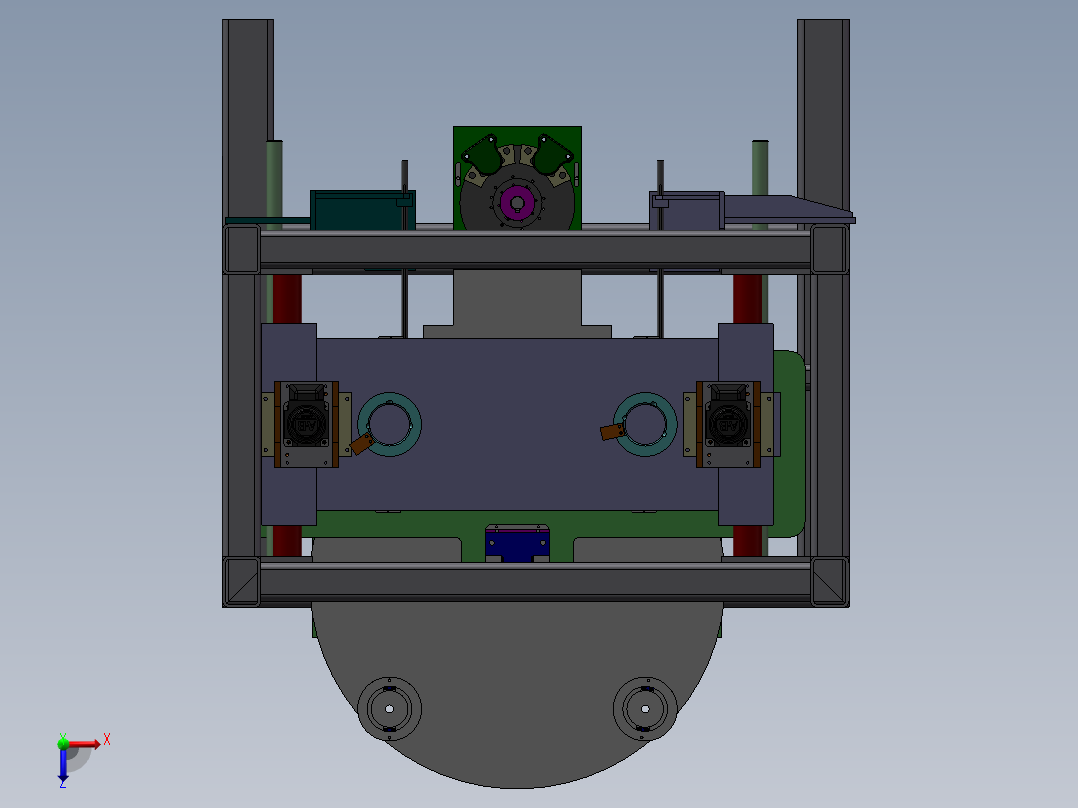 全自动绕线机俯视图