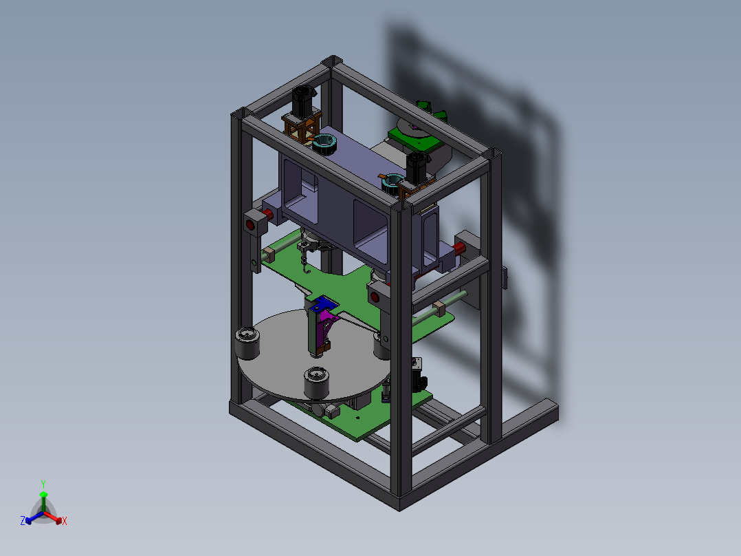 全自动绕线机正等轴测图