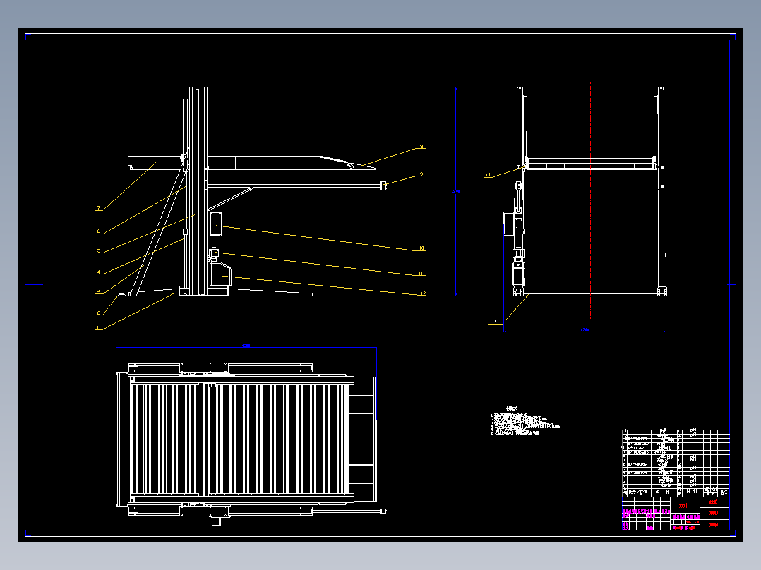 PJSY立体车库设计 原创设计CAD+说明书==400743=250