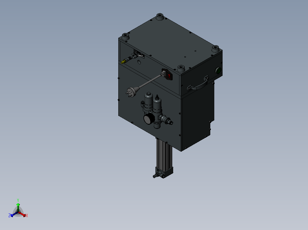 Moinet-ECG键支架贴防水胶治具正等轴测图