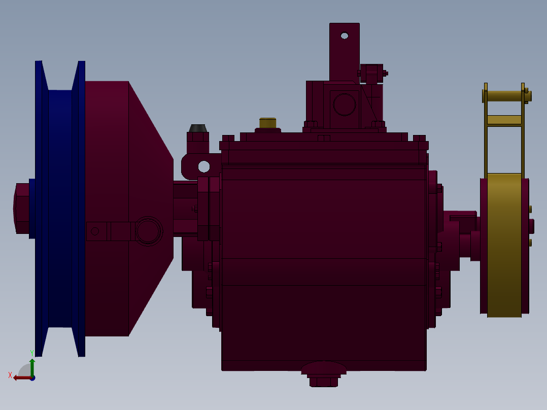 带传动扭力调速驱动箱972019后视图