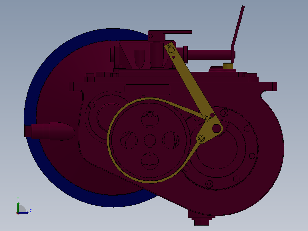 带传动扭力调速驱动箱972019左视图