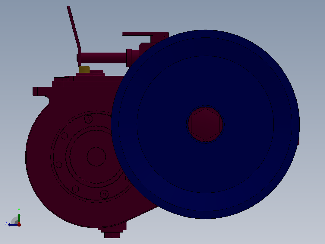 带传动扭力调速驱动箱972019右视图