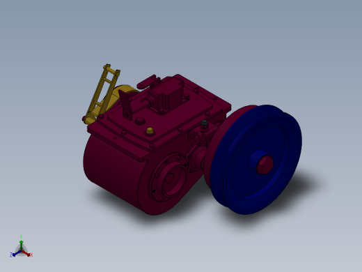 带传动扭力调速驱动箱972019正等轴测缩略图