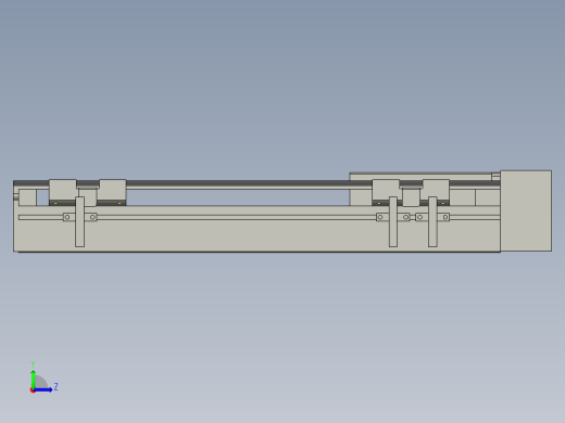 直线模组LHA6-S250-L-200W(16丝杆)设计图纸左视缩略图