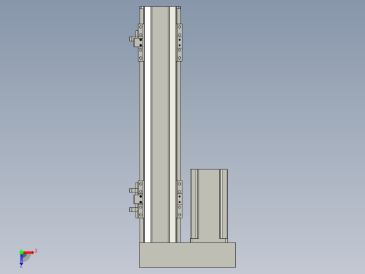 直线模组LHA6-S250-L-200W(16丝杆)设计图纸俯视缩略图