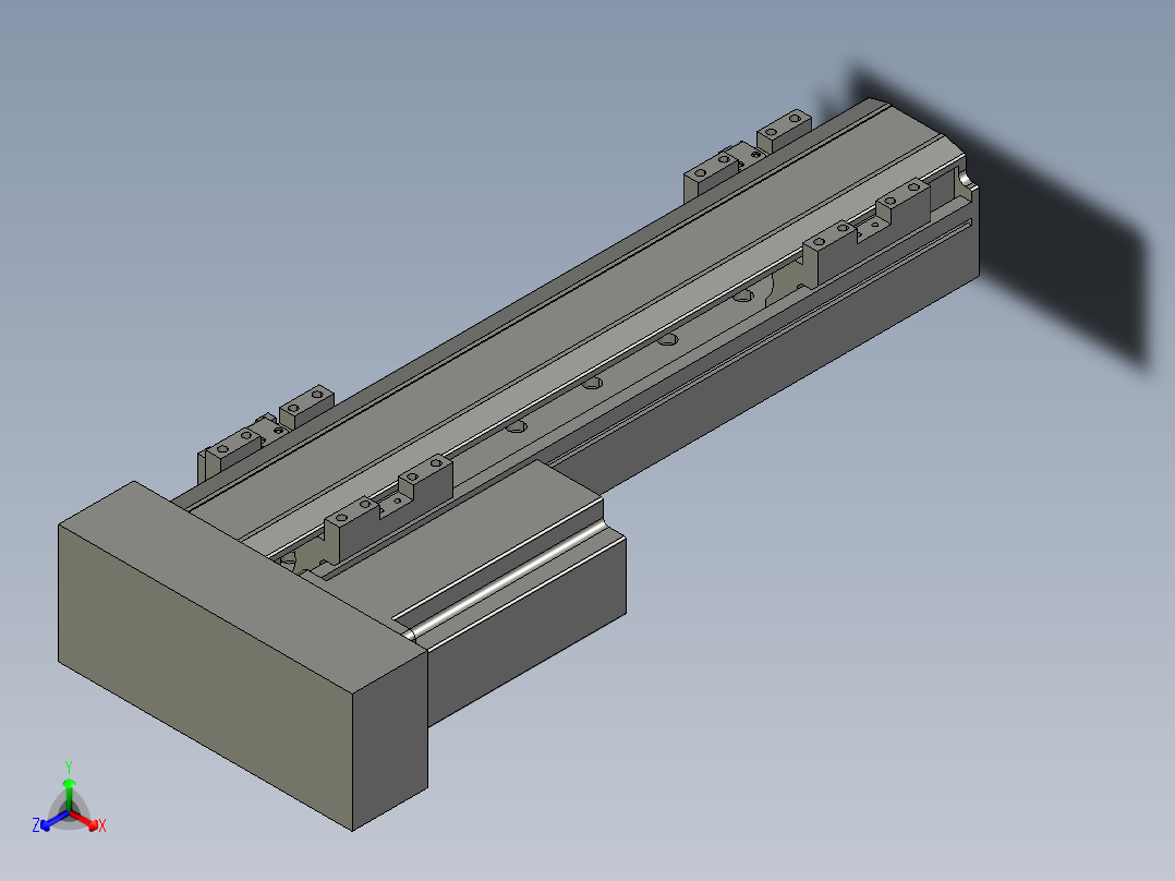 直线模组LHA6-S250-L-200W(16丝杆)设计图纸正等轴测图