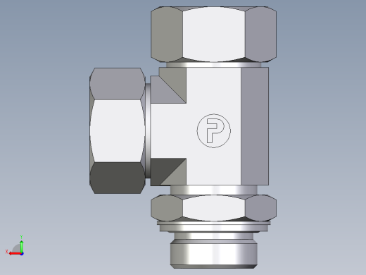 卡套式工业通用硬管接头EO_Adjustable_locknut_run_tee_LEE28ZLMCF后视缩略图