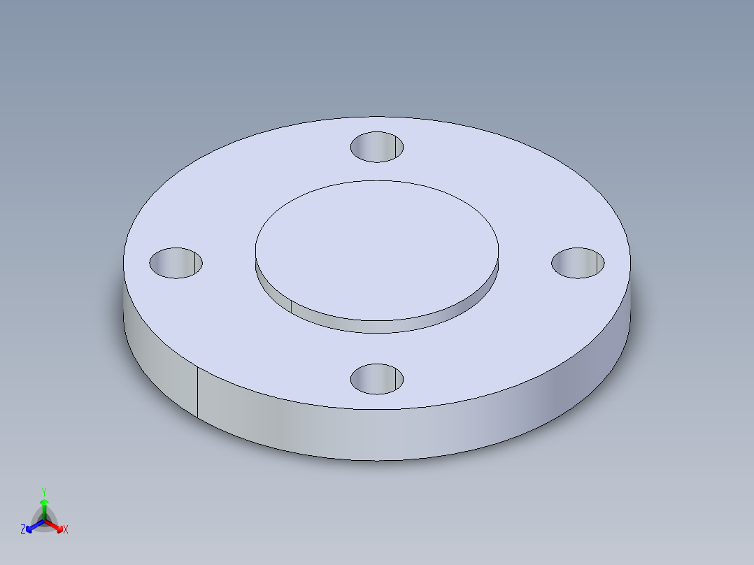 聚氯乙烯配件25-Sch80_Blind Flange_853-020_2in正等轴测图