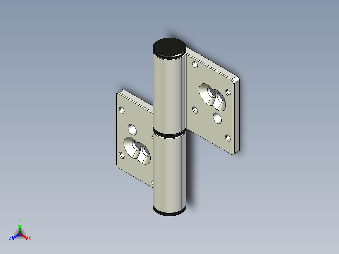 型材-KJN 10-10 SLOT REMOVABLE HINGE 3842544554正等轴测图