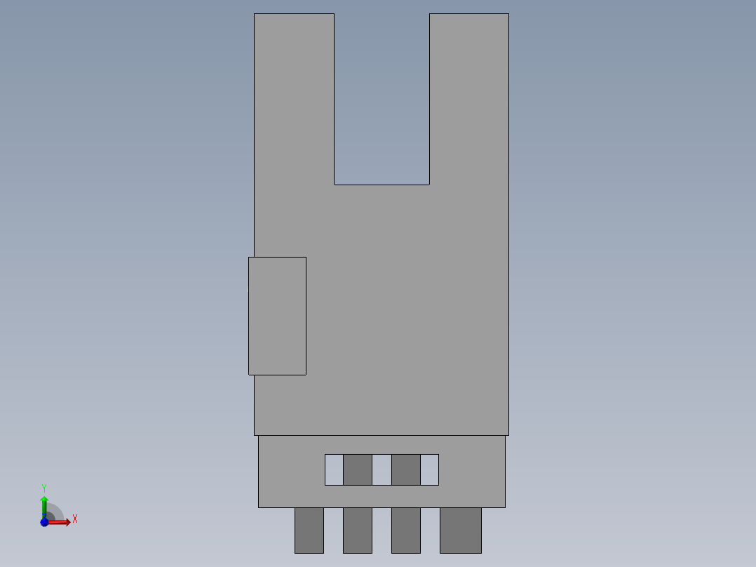 光电开关-EE-SX472（配接线端子）前视图