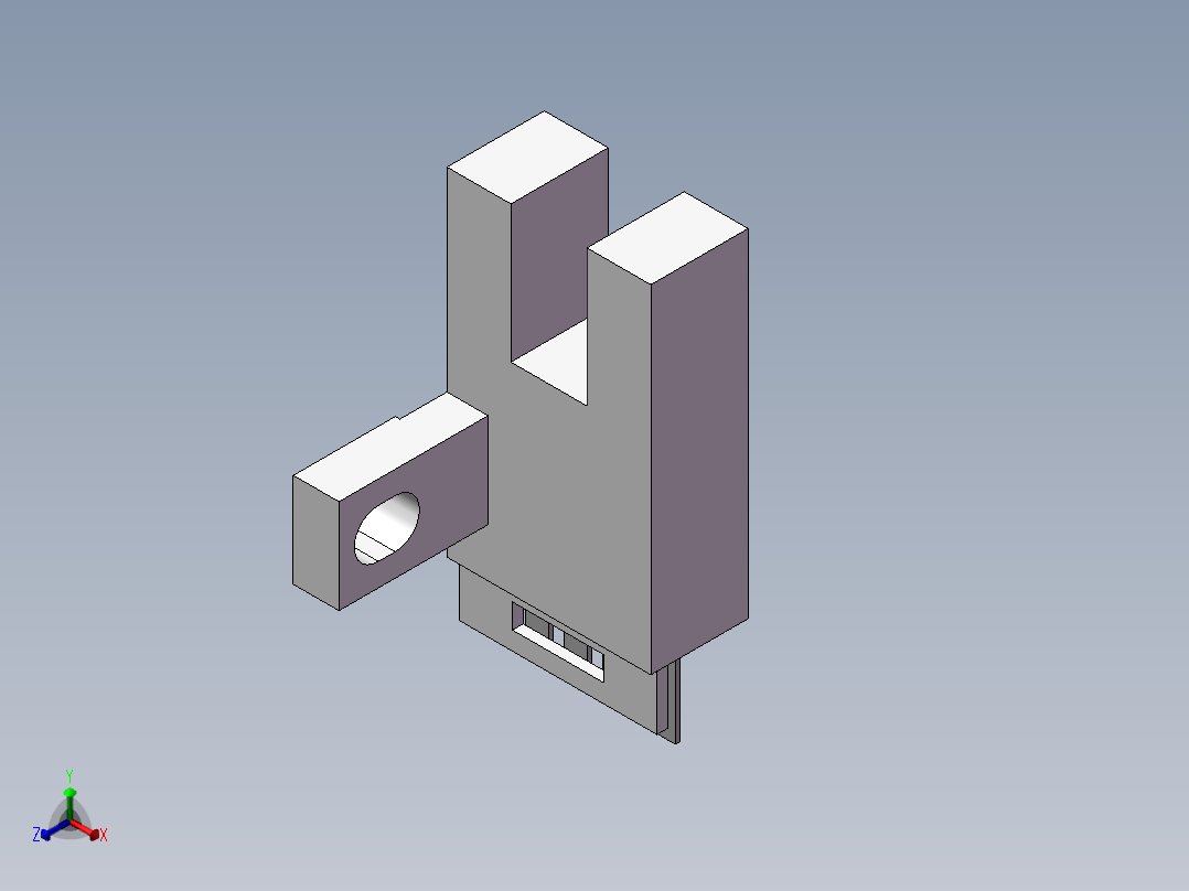 光电开关-EE-SX472（配接线端子）正等轴测图