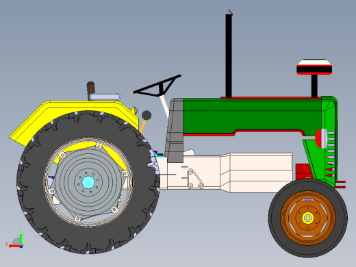 低速牵引拖车拖拉机后视缩略图
