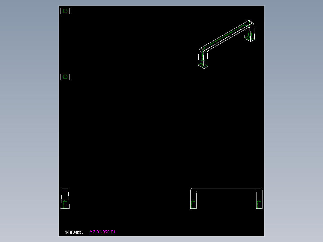 取手(鋁合金)(A)MG-2D多系列多零件图纸模型