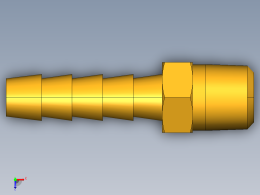 倒齿式工业管接头Hose Barb to Male Pipe 125HBL-4-2俯视缩略图