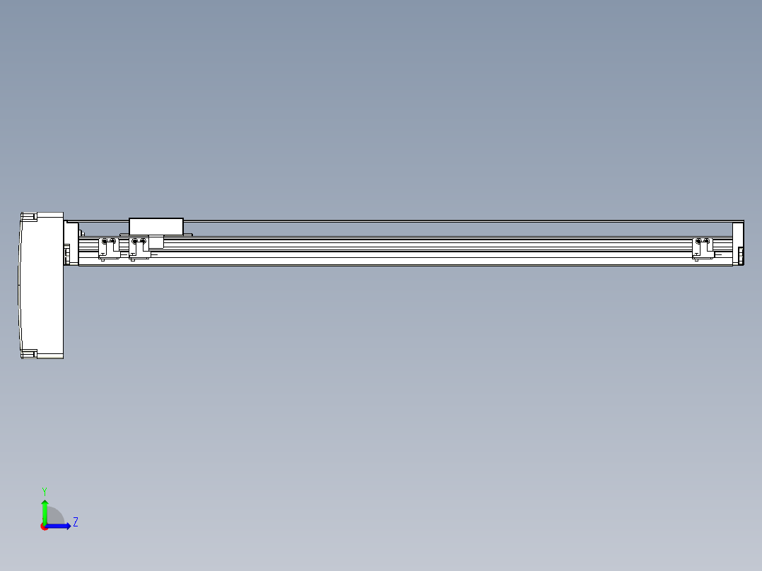 TPA-KNR-60E-1205C-L550A1-MP-BJ60-N3线性模块铝制底座左视图